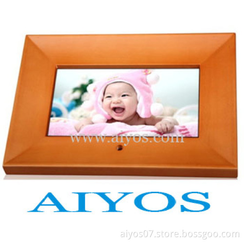 wooden digital photo frame